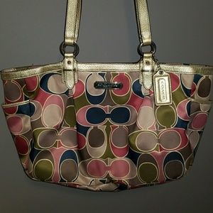 Coach multicolored tote bag